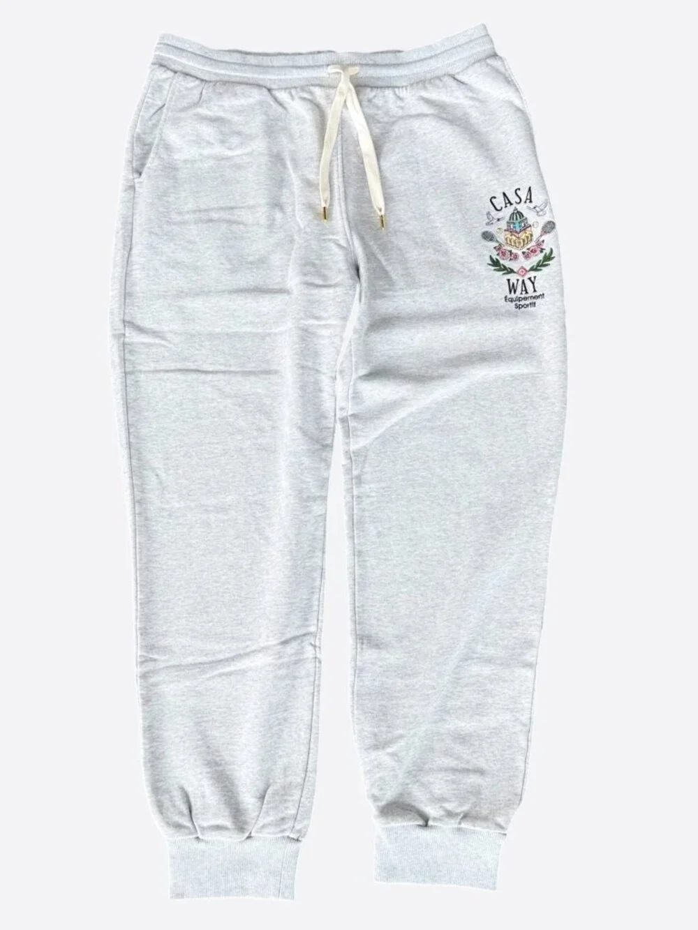Casablanca Grey & Multicolor Casa Way Embroidered Logo Sweatpants